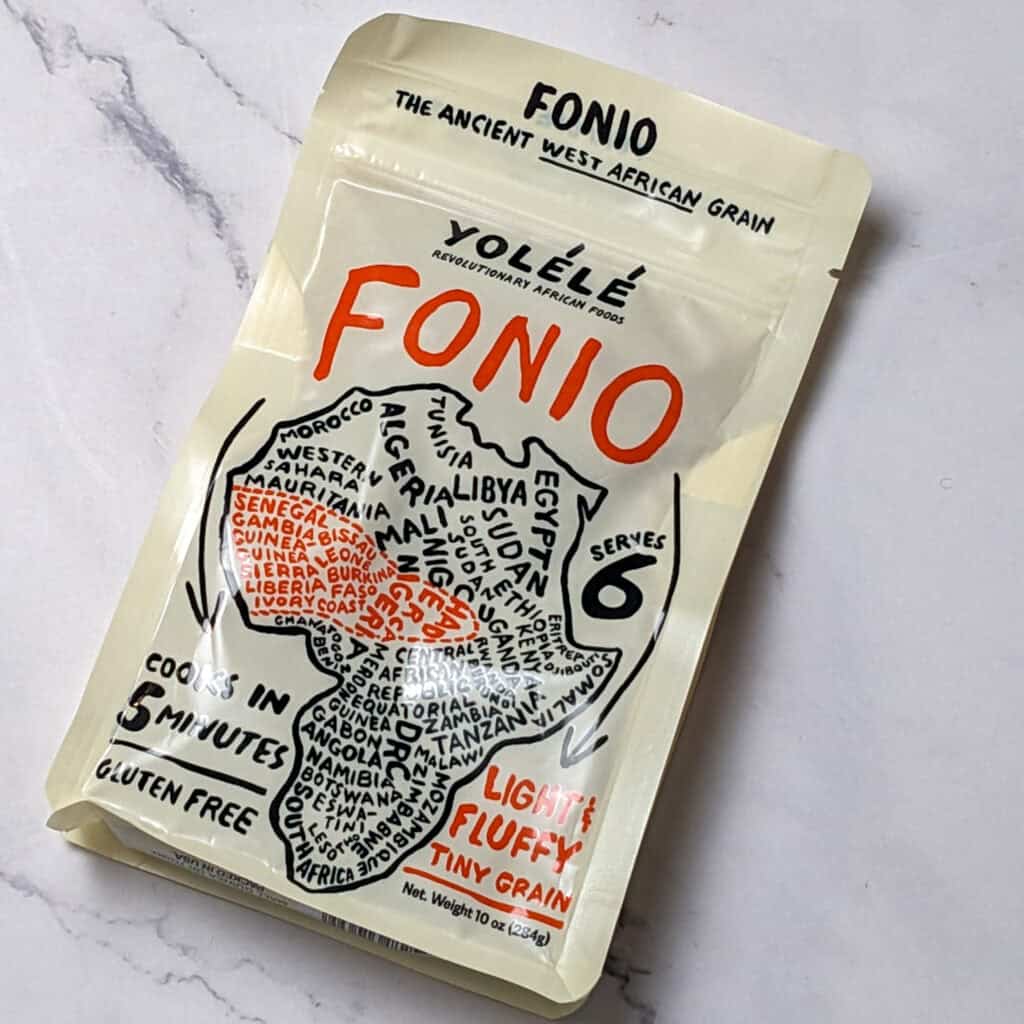 packaged fonio by yolele.