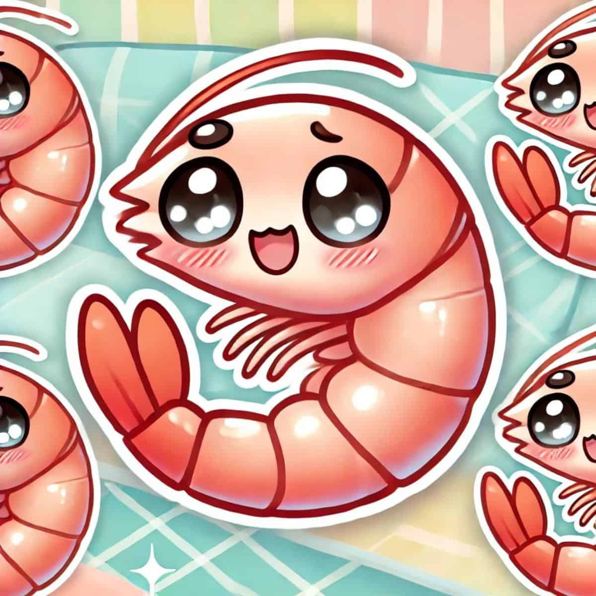 animated cute shrimp.