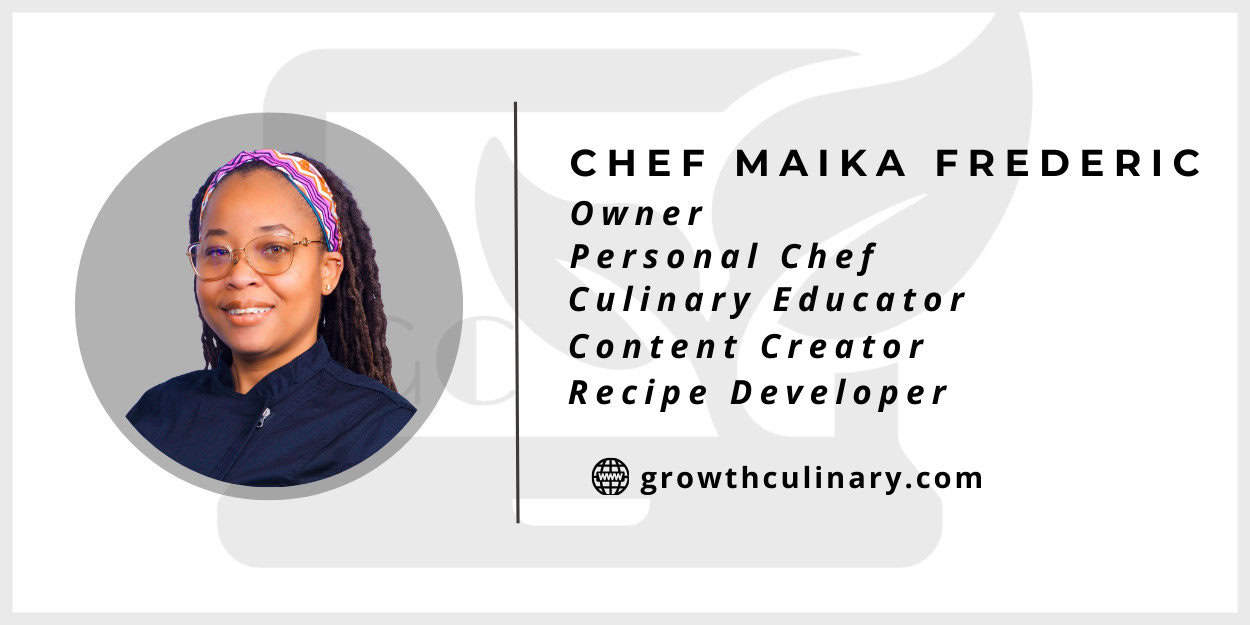 Chef Maika's Growth Culinary Digital Business Card.